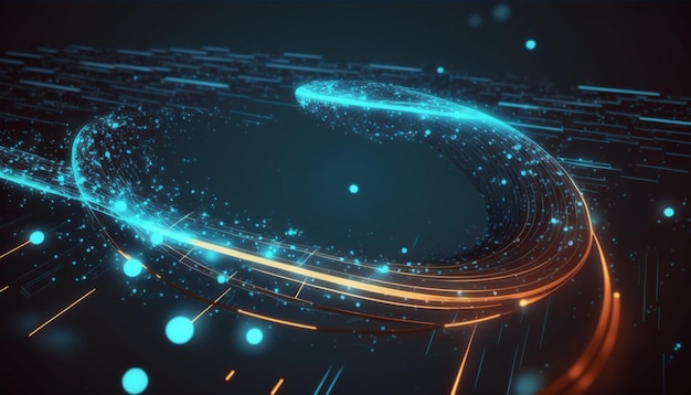 Fondo de tecnología abstracta de render 3d