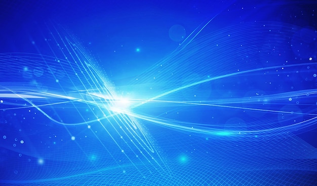 Fondo de tecnología azul con fondo de banner
