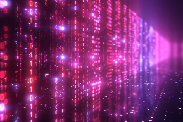 Fondo de tecnología binaria digital creado con IA generativa