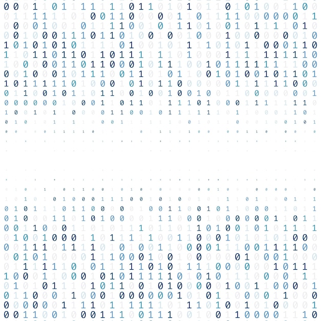 Foto fondo de tecnología digital de código binario hecho con ceros y unos