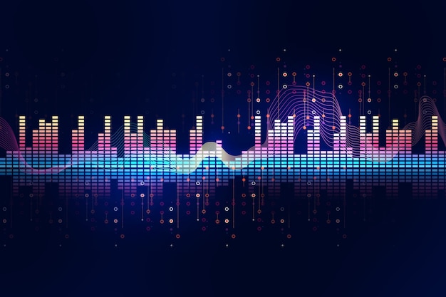Fondo de tecnología de extracto de forma de onda de audio