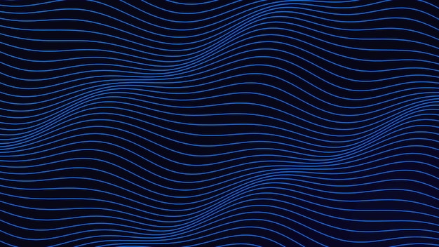 Fondo de tecnología de fondo de onda de línea digital abstracta