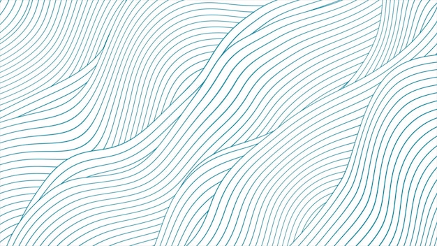 Fondo de tecnología futurista abstracta de ondas lineales mínimas blancas azules