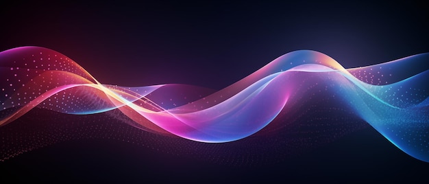 fondo de la tecnología futurista de partículas de onda abstracta