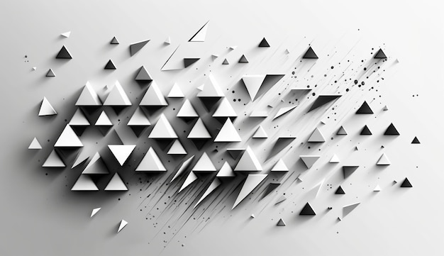 Fondo de tecnología futurista de triángulos geométricos abstractos AI generativo