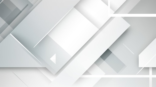 Fondo de tecnología geométrica abstracta gris y blanca Creado con tecnología de IA generativa