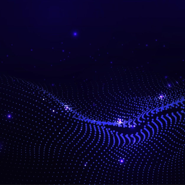 Fondo De Tecnología De Partículas Onduladas Abstractas