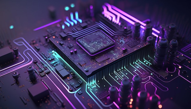 Fondo de tecnología de placa base