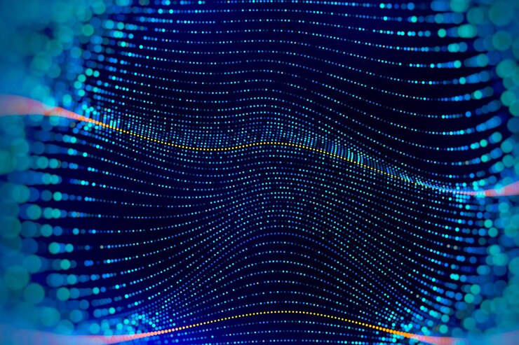 Foto fondo tecnológico abstracto en colores vibrantes con desenfoque futurista banner de alta tecnología