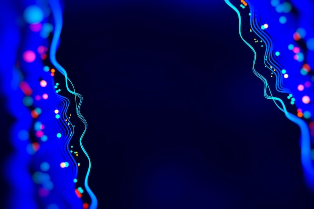 Fondo tecnológico abstracto en colores vibrantes con desenfoque Futurista banner de alta tecnología