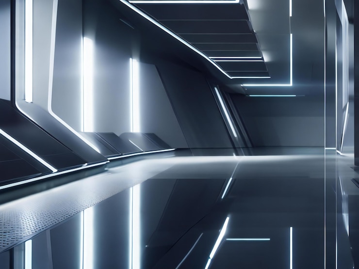 Un fondo tecnológico futurista y elegante.