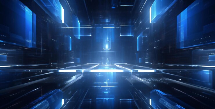 Un fondo tecnológico futurista y elegante.