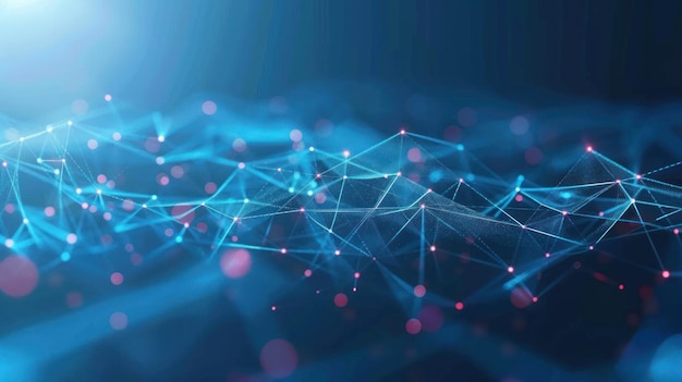 Fondo tecnológico Resumen Puntos y líneas de conexión digital Estructura de conexión de red
