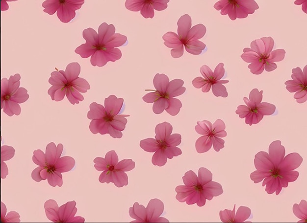 Fondo de tela floral sin costuras con pétalos de flores de cerezo en flor para niñas