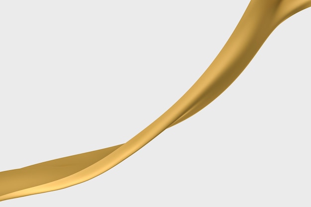 Fondo de tela que fluye dorado de renderizado 3d