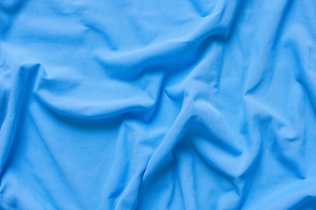 Fondo de tela de textura azul fondo de tela arrugada