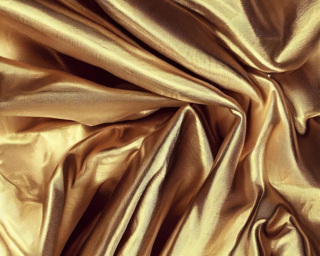 Fondo de tela de textura dorada fondo de tela arrugada