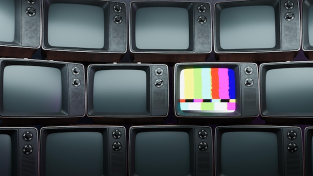El fondo de la televisión retro vintage