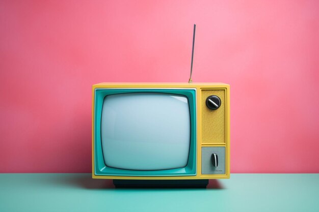 Foto el fondo del televisor es de colores brillantes.