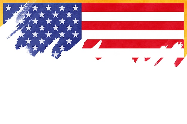 Fondo de tema de bandera de Estados Unidos aislado en blanco