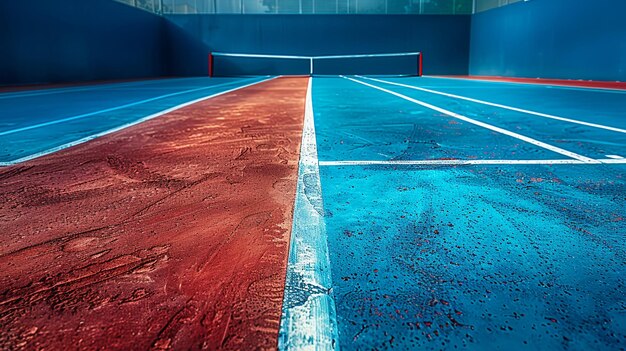 Foto fondo de tenis con líneas de la cancha