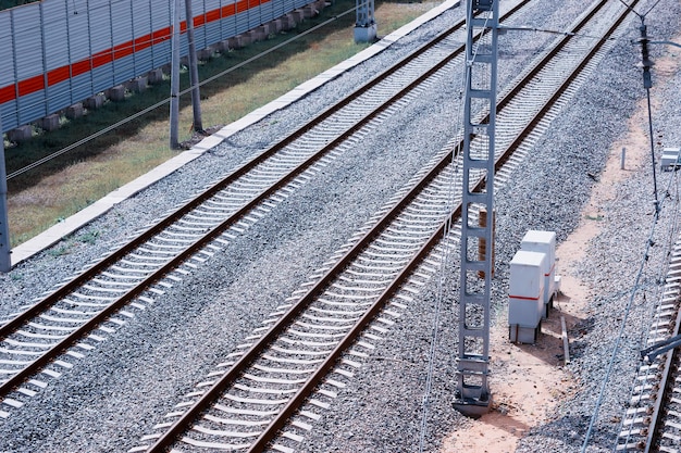 Fondo de terraplén de la ciudad de ferrocarril diagonal hd