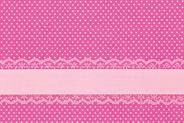 Foto fondo de textil de lunares retro rosa