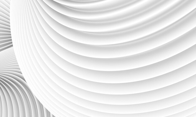 Fondo de textura abstracta de curva tridimensional blanca