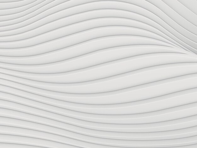 Fondo de textura abstracta de curva tridimensional blanca