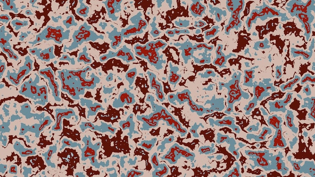 Fondo de textura abstracta con formas orgánicas y una paleta de marrón rojo azul y beige