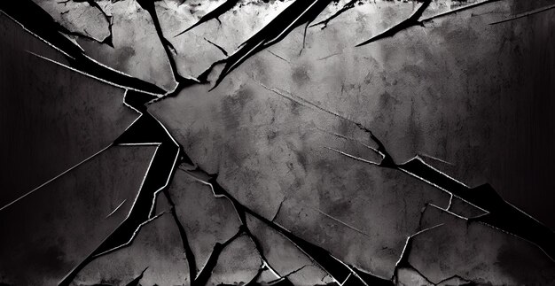 Fondo de textura agrietada negra Imagen generada por IA