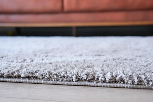 Fondo de textura de alfombra en suelo de madera con espacio de copia