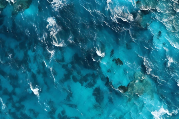 Fondo de textura azul de la superficie del agua de mar