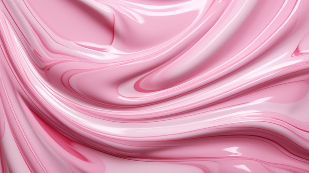 Fondo de textura de crema de belleza Crema facial de color rosa Loción hidratante Mancha generada por la IA