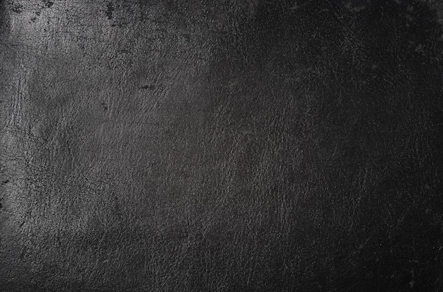 Foto fondo de textura de cuero negro con arañazos