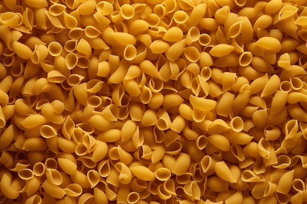 Foto fondo de textura de fideos de pasta cruda amarilla ai generativa