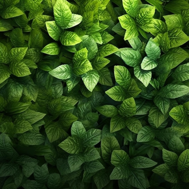 fondo de textura de follaje verde 3d