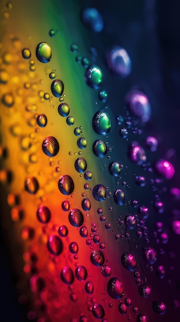 Un fondo de textura de gotas multicolores