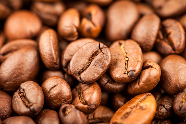 Fondo de textura de granos de café tostado