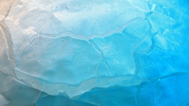 Fondo de textura de hielo agrietado azul