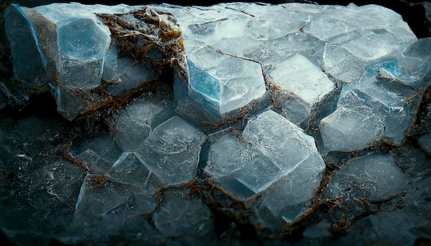 Fondo, textura de hielo fotorrealista