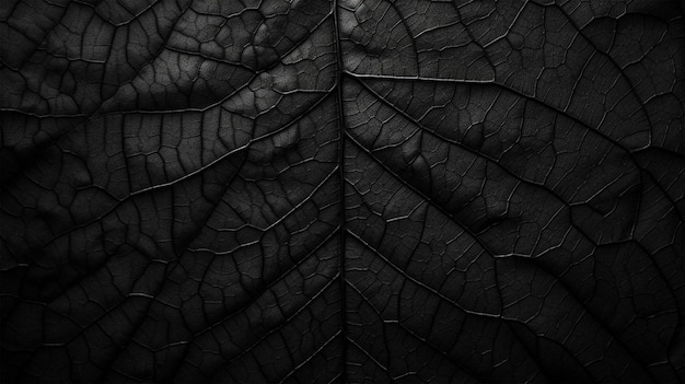 fondo de textura de hoja negra