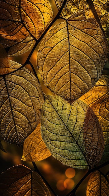 Fondo de textura de hojas