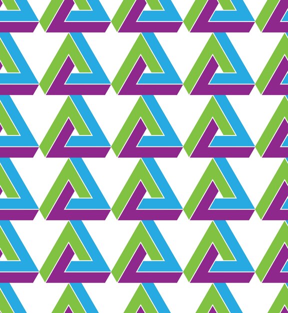 El fondo de textura inspirado en el triángulo, el patrón multicolor continuo con figuras geométricas se puede utilizar para el diseño y el textil