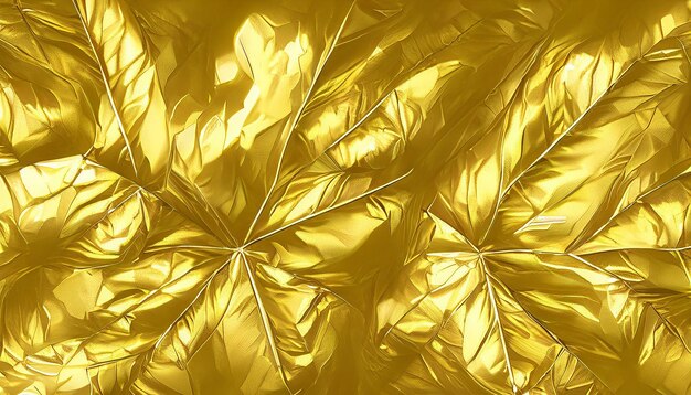 Foto fondo de textura de lámina de oro de hoja amarilla brillante