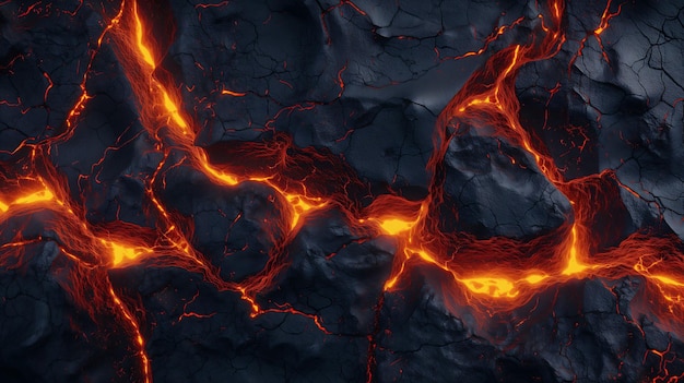 Fondo de textura de lava con roca y magma