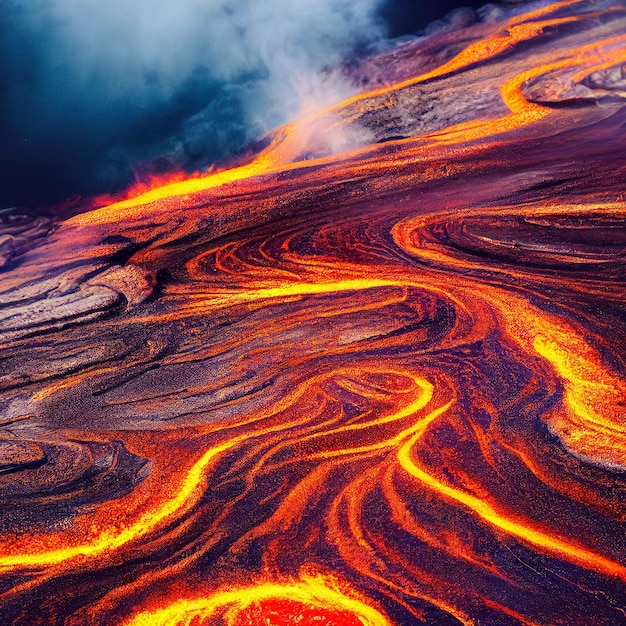 Foto fondo de textura de lava roja de lava caliente