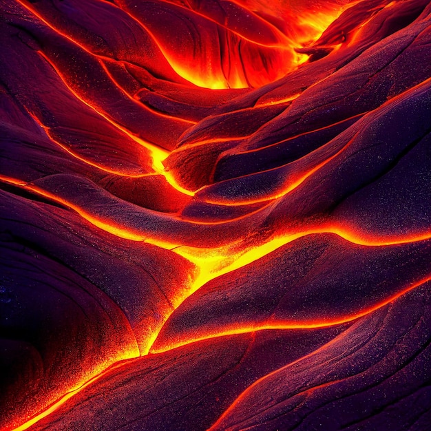 Foto fondo de textura de lava roja de lava caliente