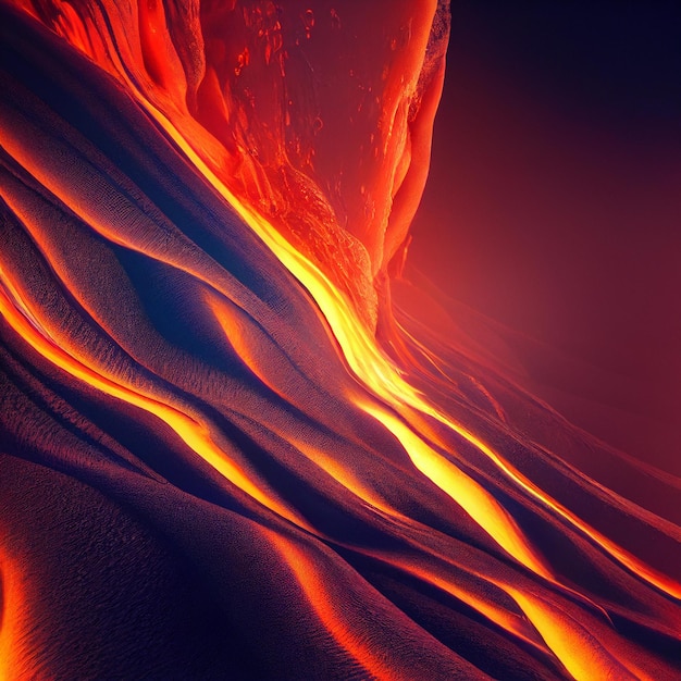 Fondo de textura de lava roja de lava caliente