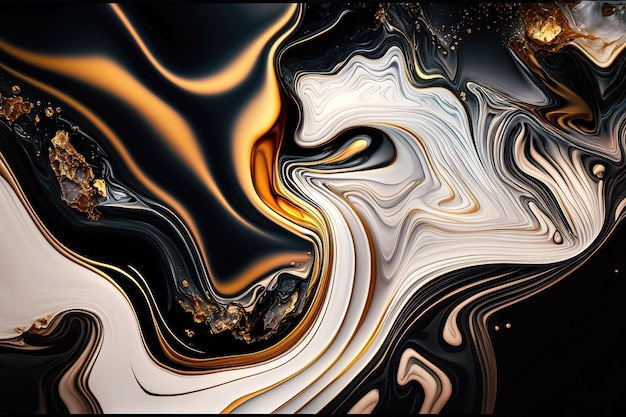Un fondo con una textura líquida jaspeada crea una imagen fascinante y visualmente impactante que evoca una sensación de fluidez y movimiento f AI